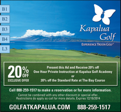 Kapalua Golf — Menehune Maps