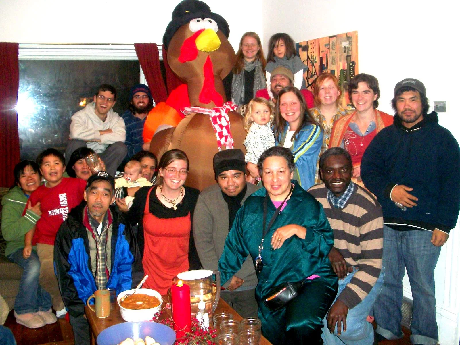 Why yes... that is a large turkey standing in our living room.