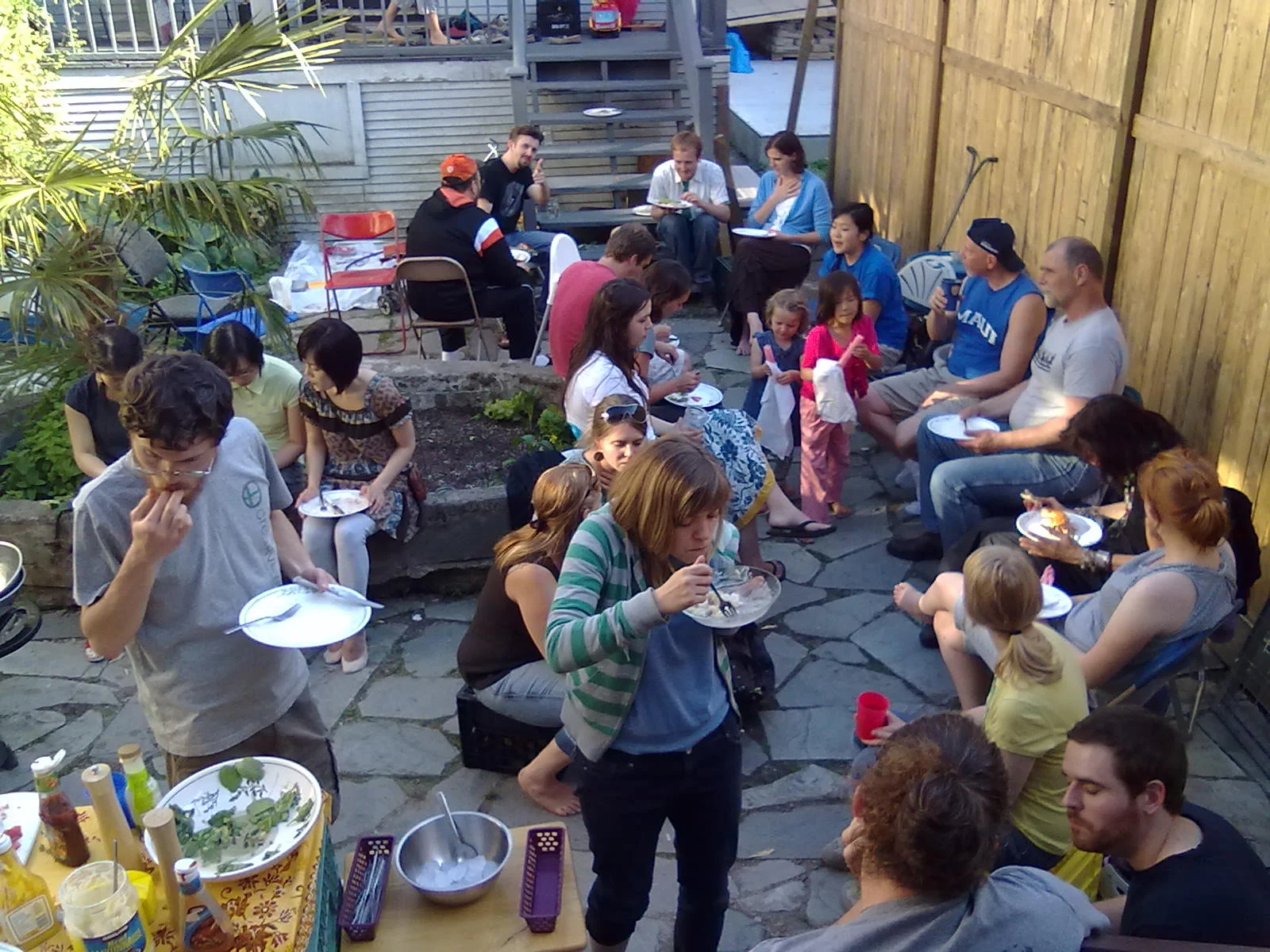 A community meal at our Downtown Eastside house
