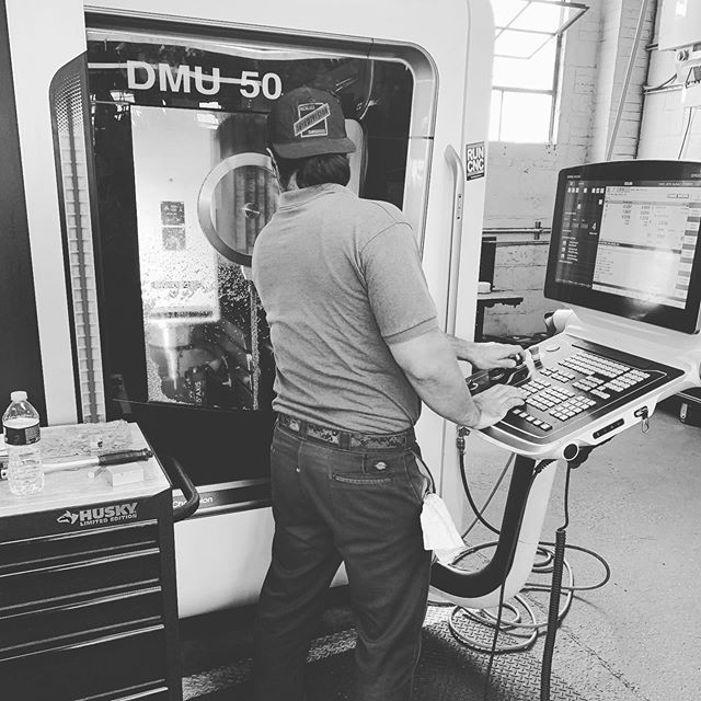 Training on the DMU! #stollenmachine #instamachinist #manufacturing #engineering #madeinusa #cnc #dmgmori #5axis #5thaxis