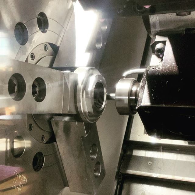Y axis milling for the win today!  If I where using XC as apposed to XY the boring bar would have had clearance issues with the jaws.  Obviously this lathe is overkill for the job and I probably wouldn&rsquo;t have had a problem if I was doing it in 