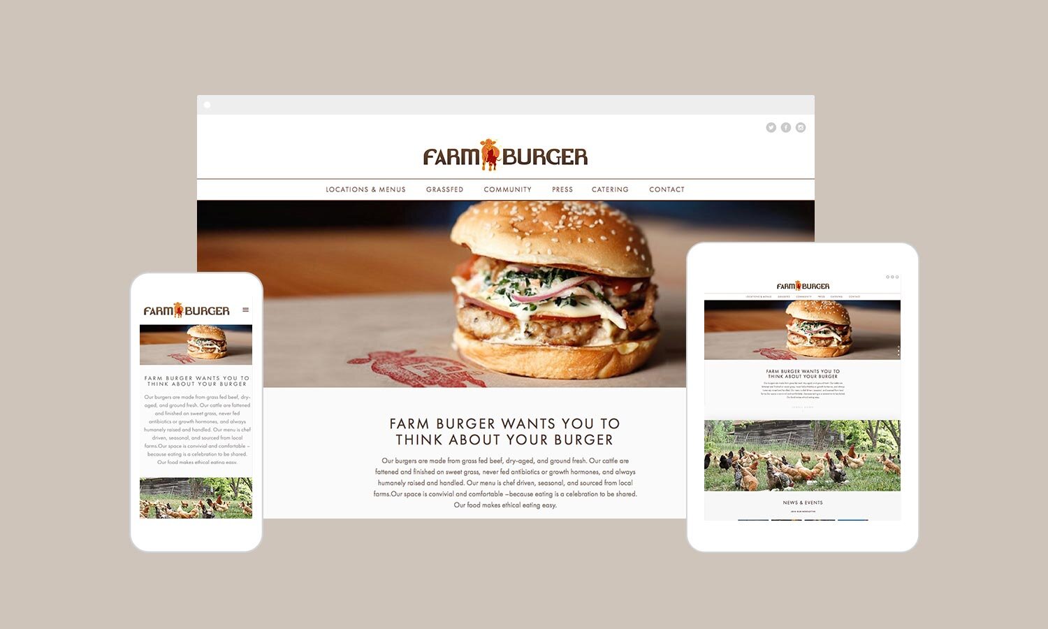 Farm Burger Webdesign 