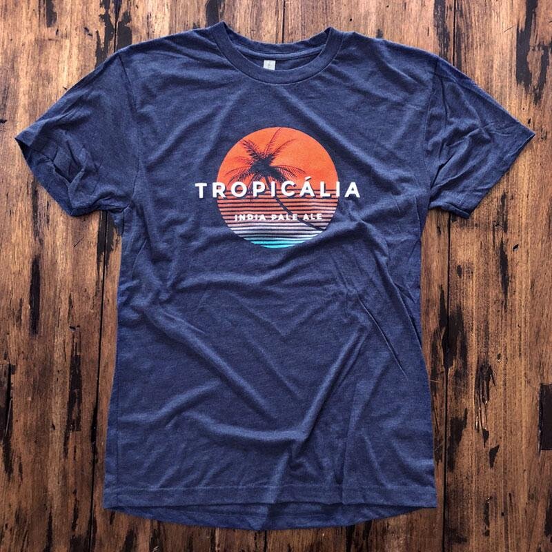 Tropicalia IPA tshirt designed by Kim Kirby of Young Athenians