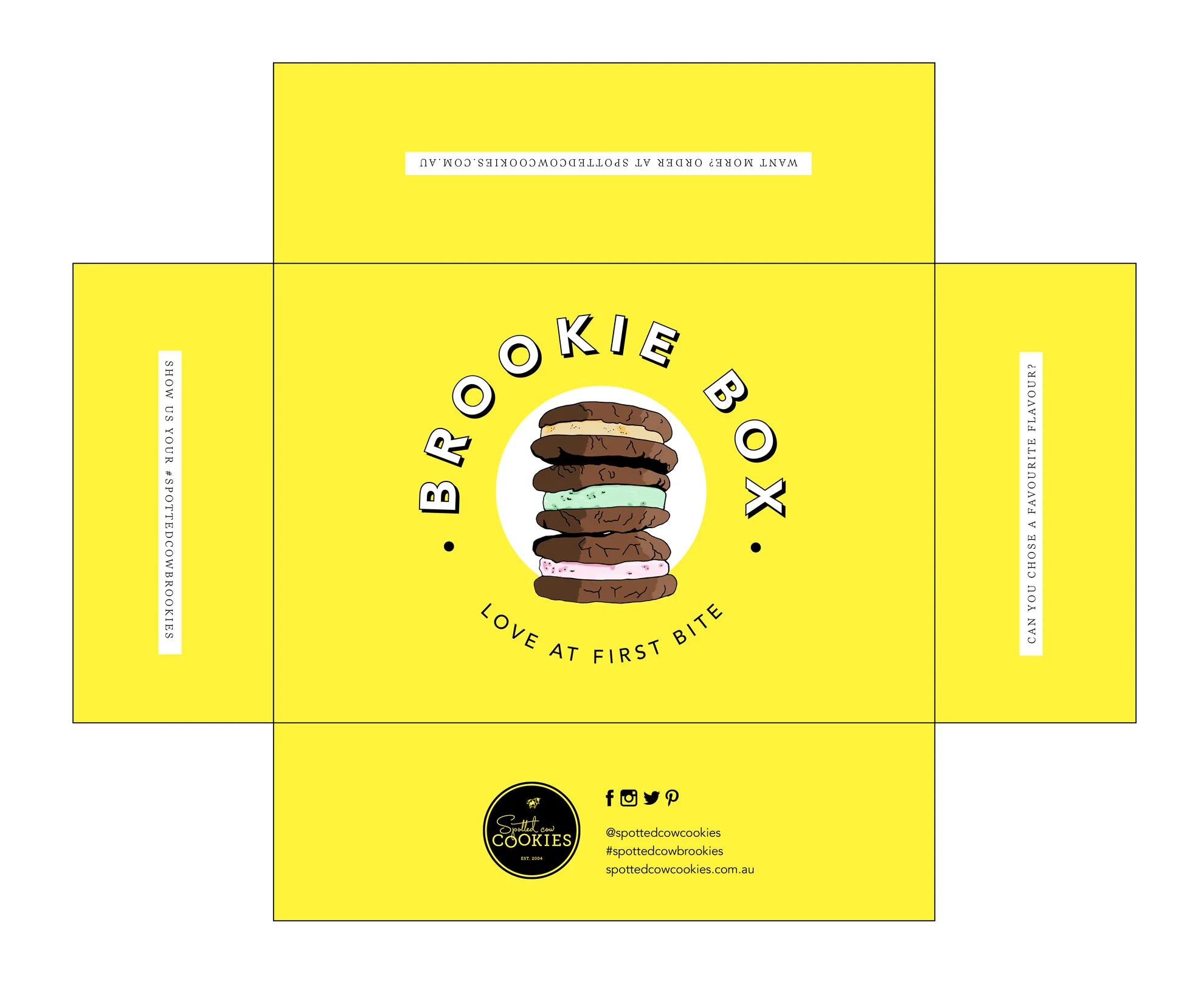 Illustration, layout and package design, Spotted Cow Cookies