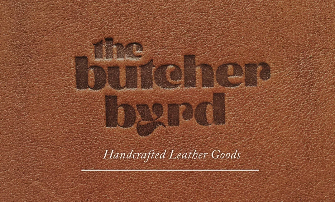 Branding design for leather-goods magician, The Butcher Byrd