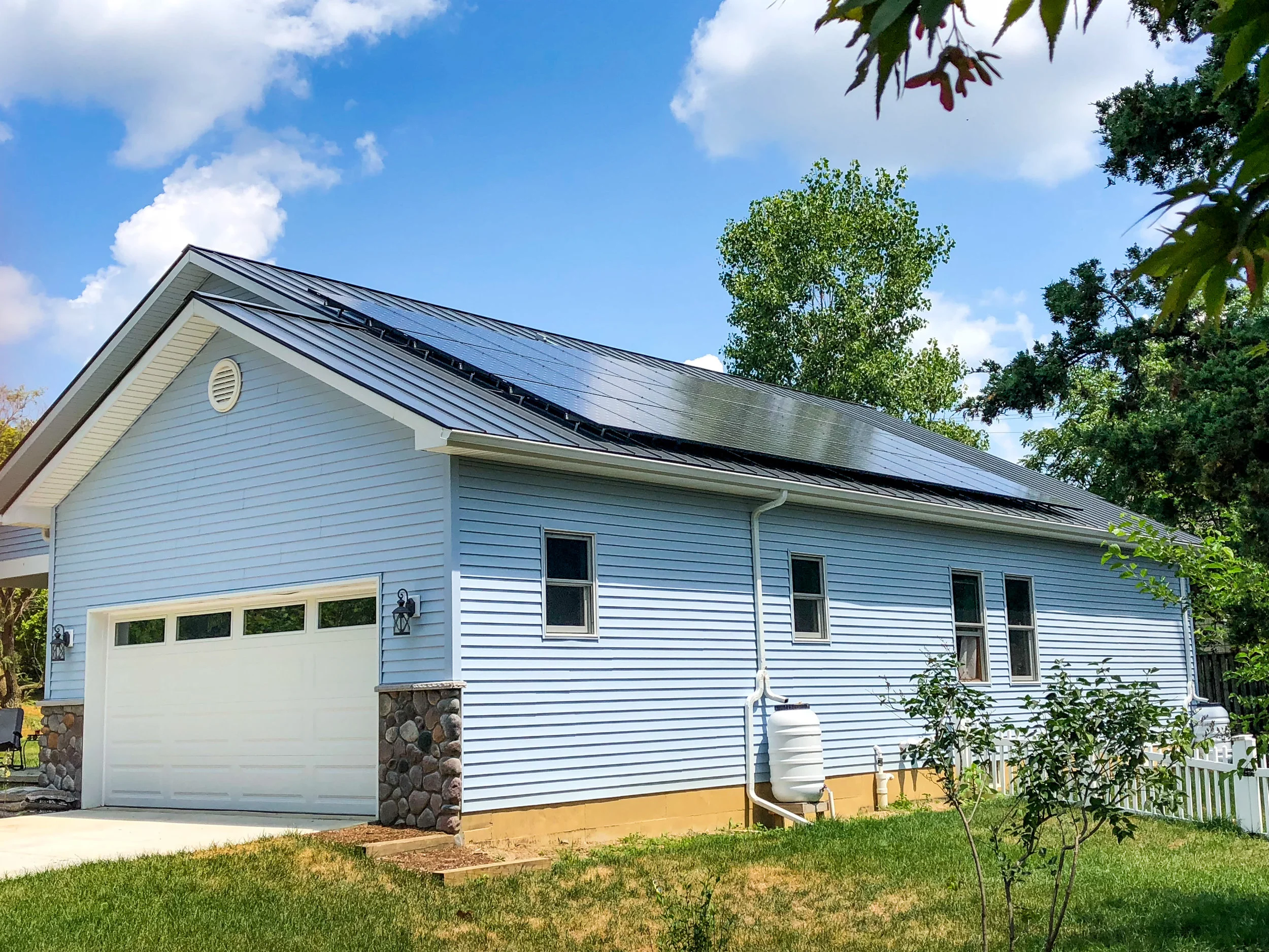 Metal Roof With Solar Panel System For Ann Arbor Home