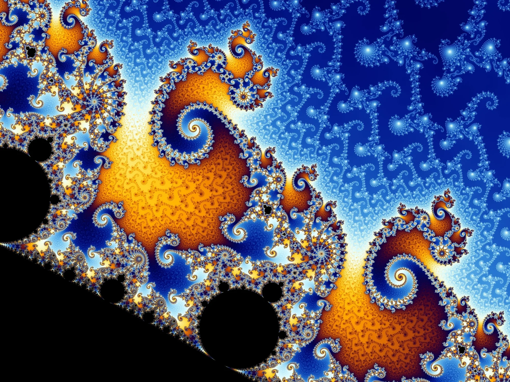 A fractal is a never-ending pattern. Fractals are infinitely complex patterns that are self-similar across different scales. Fractals are images of dynamic systems. They exist in between our familiar dimensions. Fractal patterns are extremely familiar, since nature is full of fractals.