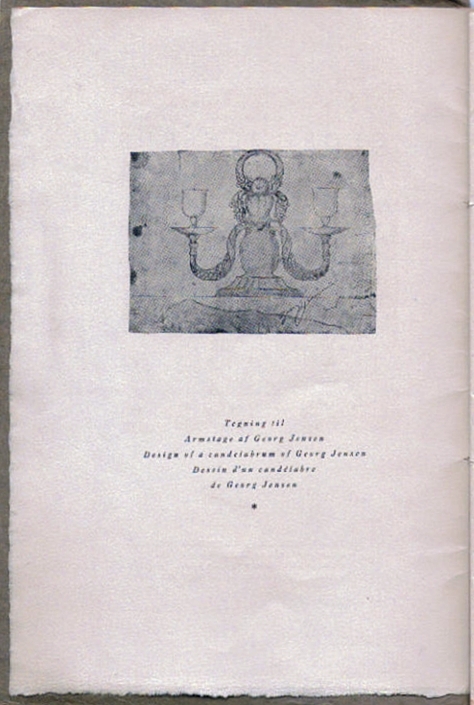 Design of a candelabrum of Georg Jensen