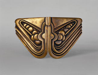 Brass Belt Buckle designed by Siegfried Wagner for Mogens Ballin