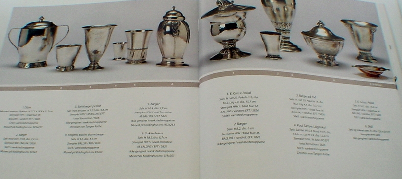  A fine selection of Mogens Ballin hollowware pieces presented in the book on Mogens Ballin released by the Vejen Art Museum 