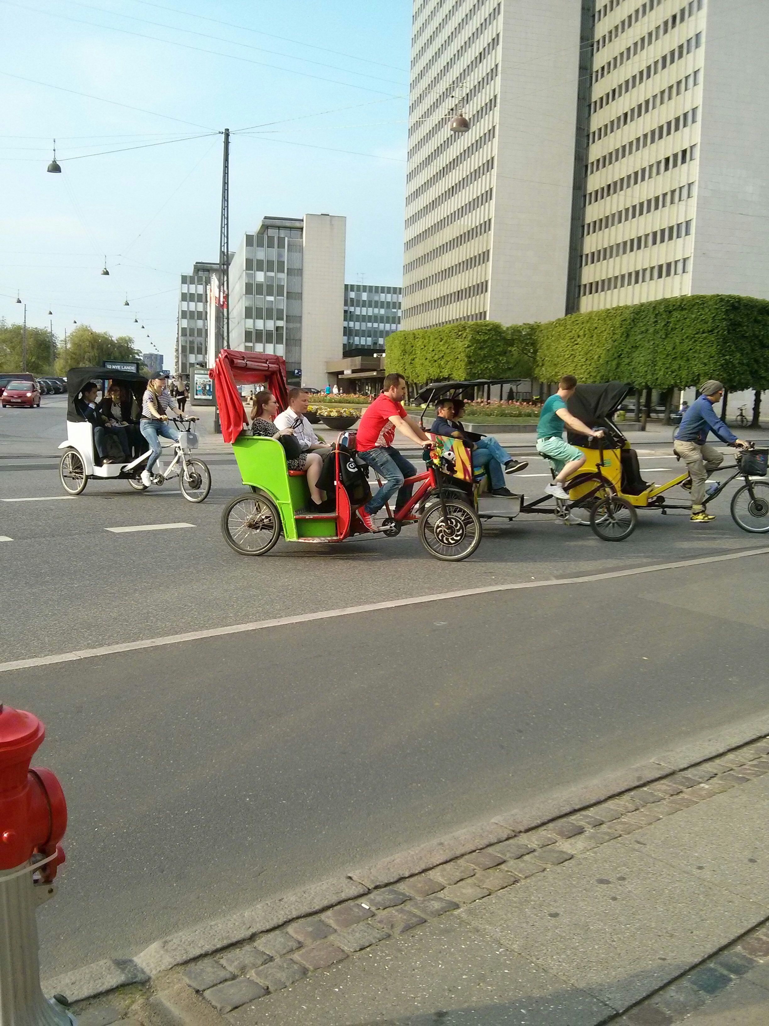bike cabs are challenging the taxi's i copenhagen
