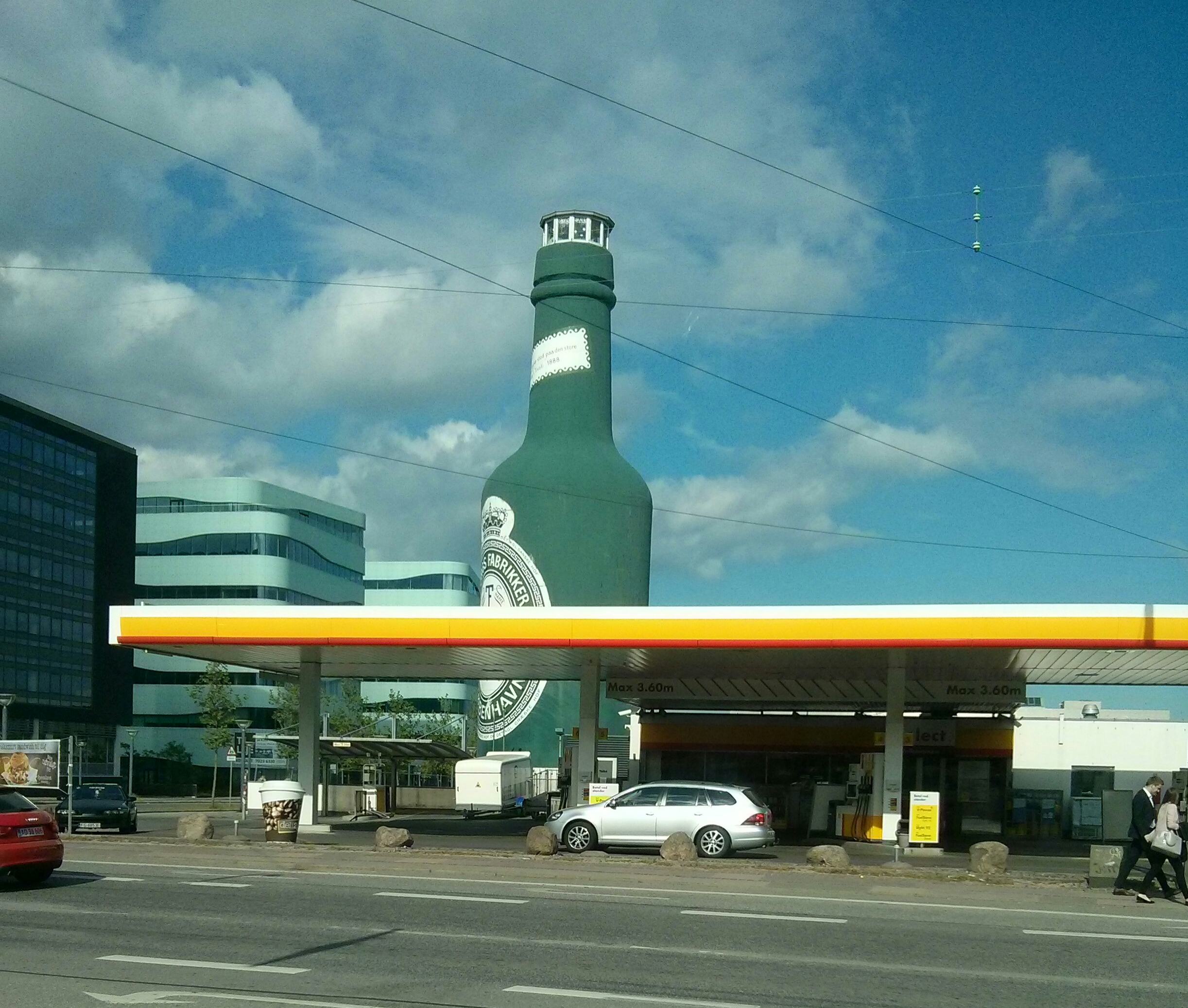 on the way from hellerup to copenhagen, a lovely nice size bottle of beer, need big glasses!