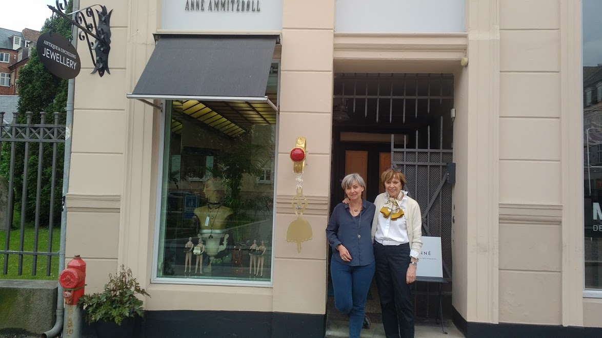 visit anne ammitzboel shop in copenhagen as well on display in her shop extraordinary design jewelry by nanne yes, anne and i took the time for lunch at sankt annae , one of the best lunch places in copenhagen, if not the best, great style and very much civilized.