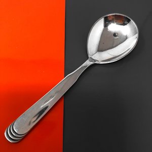 Vintage Hans Hansen , Amalie Pattern, Espresso Spoons (6) Enamel