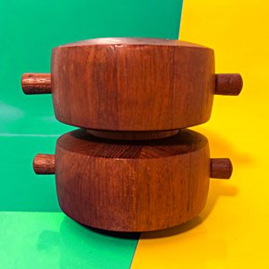 VINTAGE DANSK SALT SHAKER AND PEPPER MILL IN ONE. TEAK WOOD