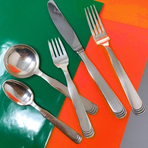 Vintage Hans Hansen, Arvesolv # 15 Pattern, 8 Place Settings, 40