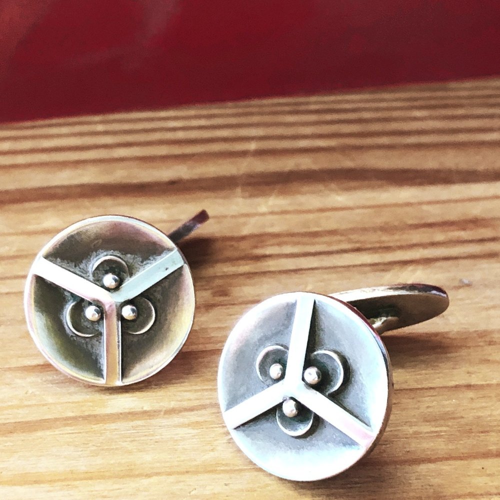 Vintage Georg Jensen MERCEDES Cufflinks # 41, Sterling Silver, By