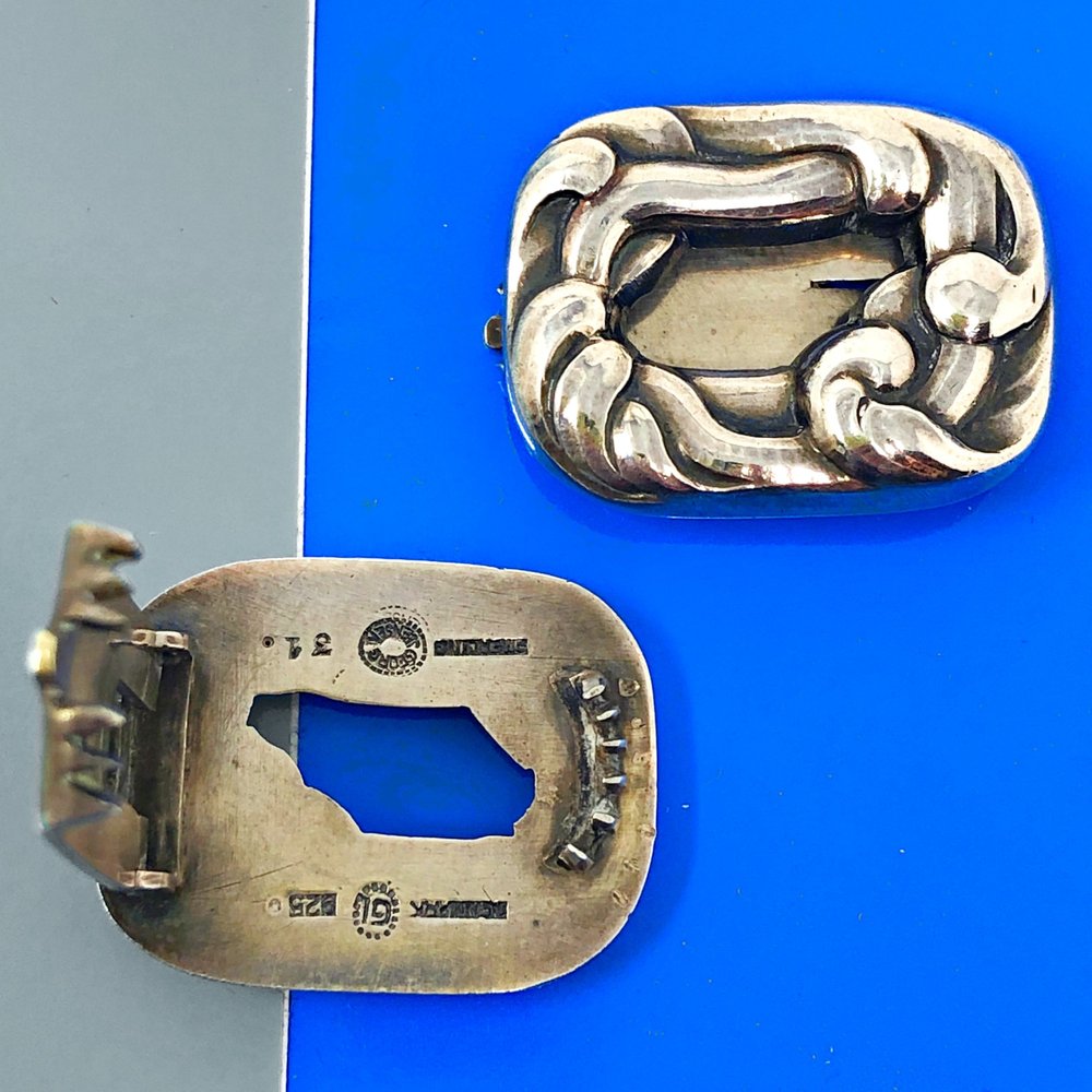 Vintage Georg Jensen Dress Clips, Shoe Clips # 31  Jensensilver.com