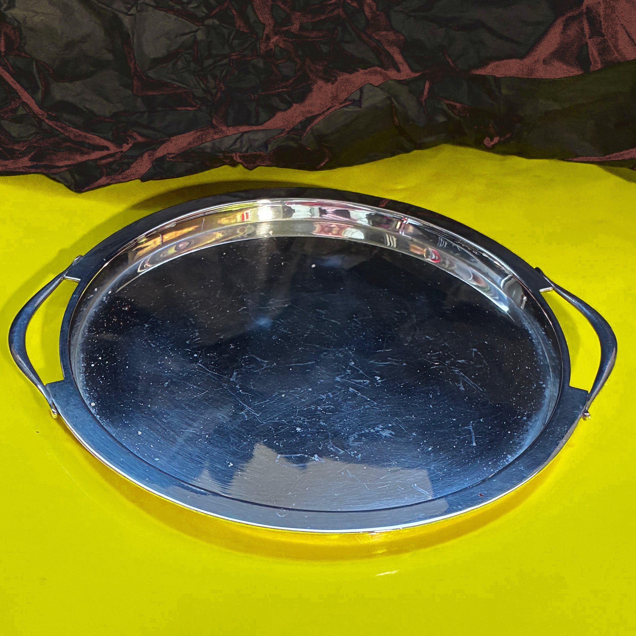 Georg Jensen,  Small Vintage Serving Tray #640 Sterling Silver . Design Harald Nielsen