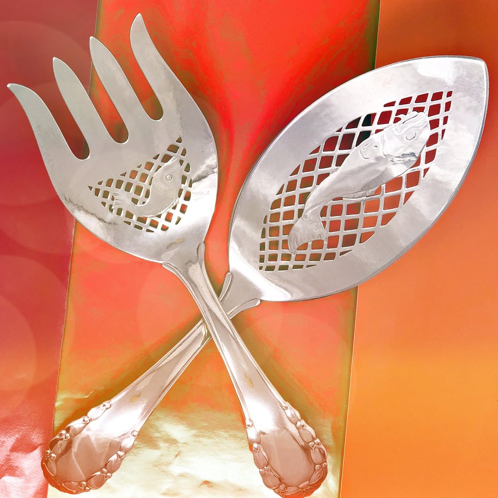 Vintage Georg Jensen Lily of the Valley/Rose Flatware Pattern