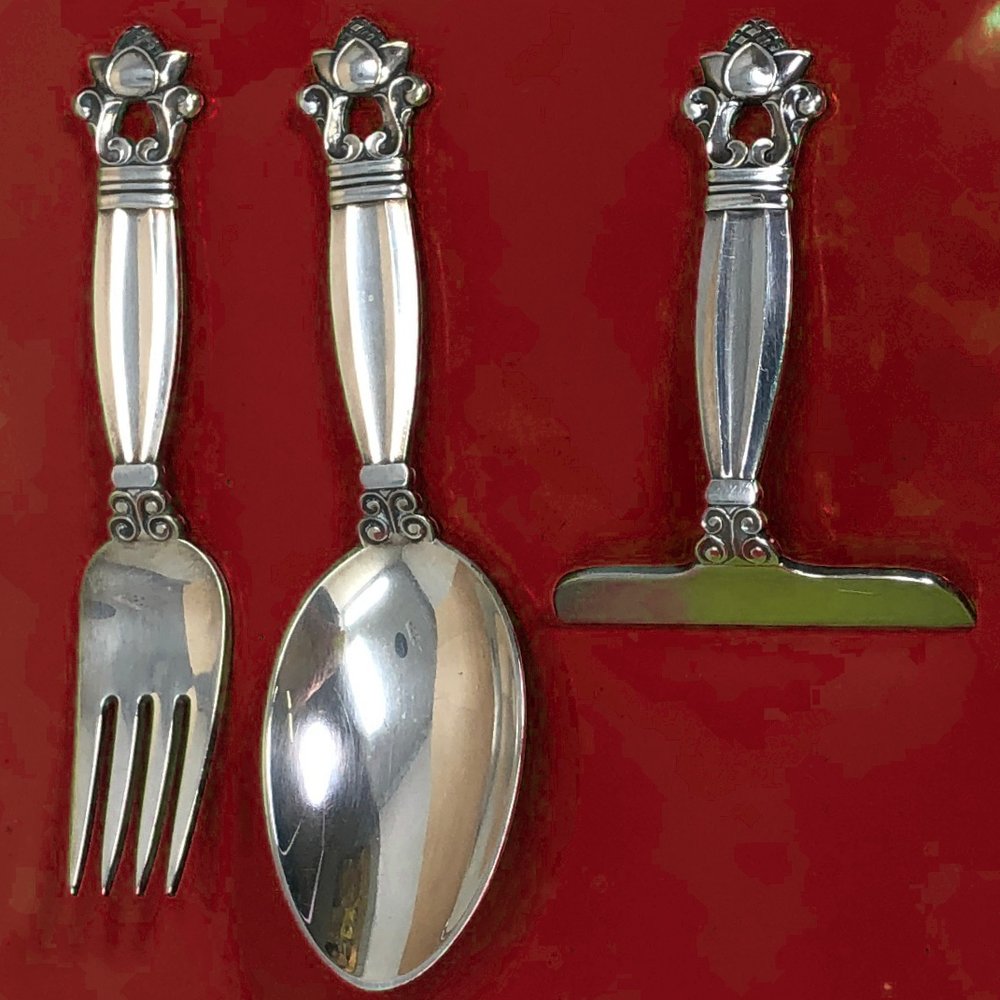 Vintage Georg Jensen Acorn/Konge Flatware Pattern