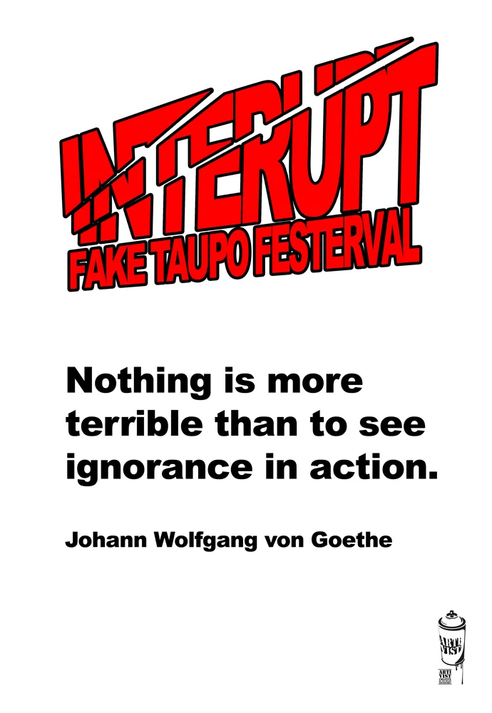 IntErupt >> Fake Taupō Festerval >> more unauthorised posters