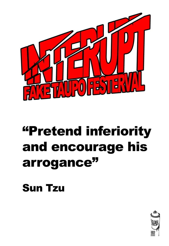 IntErupt >> Fake Taupō Festerval >> more unauthorised posters