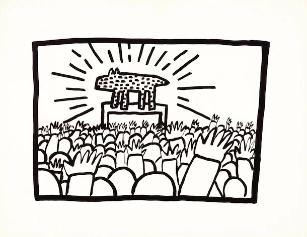 ... some subway & black & white Keith Haring