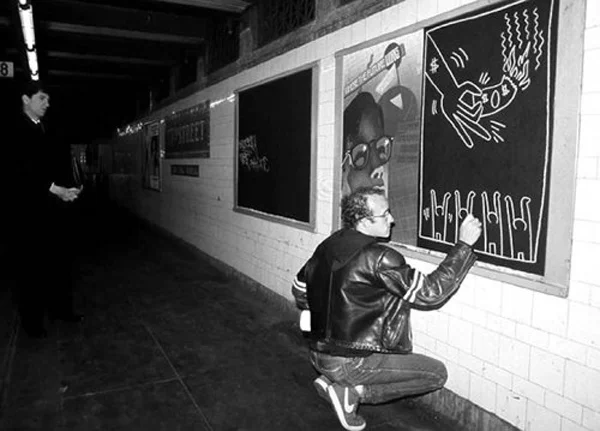 ... some subway & black & white Keith Haring
