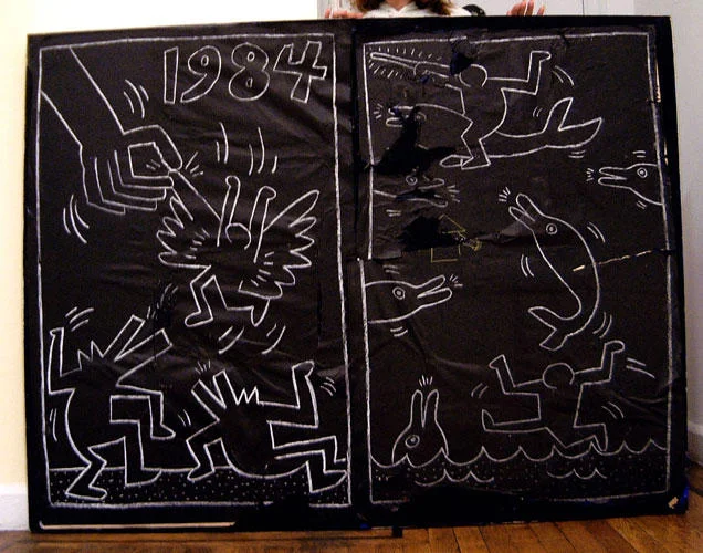 ... some subway & black & white Keith Haring