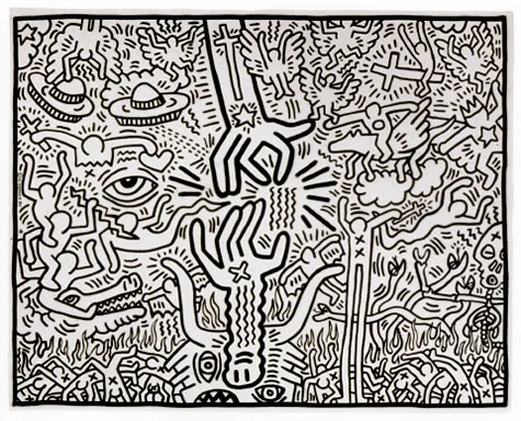 ... some subway & black & white Keith Haring