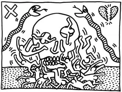 ... some subway & black & white Keith Haring