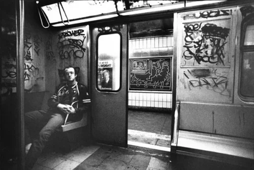 ... some subway & black & white Keith Haring