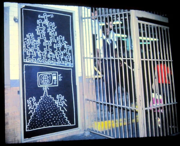 ... some subway & black & white Keith Haring