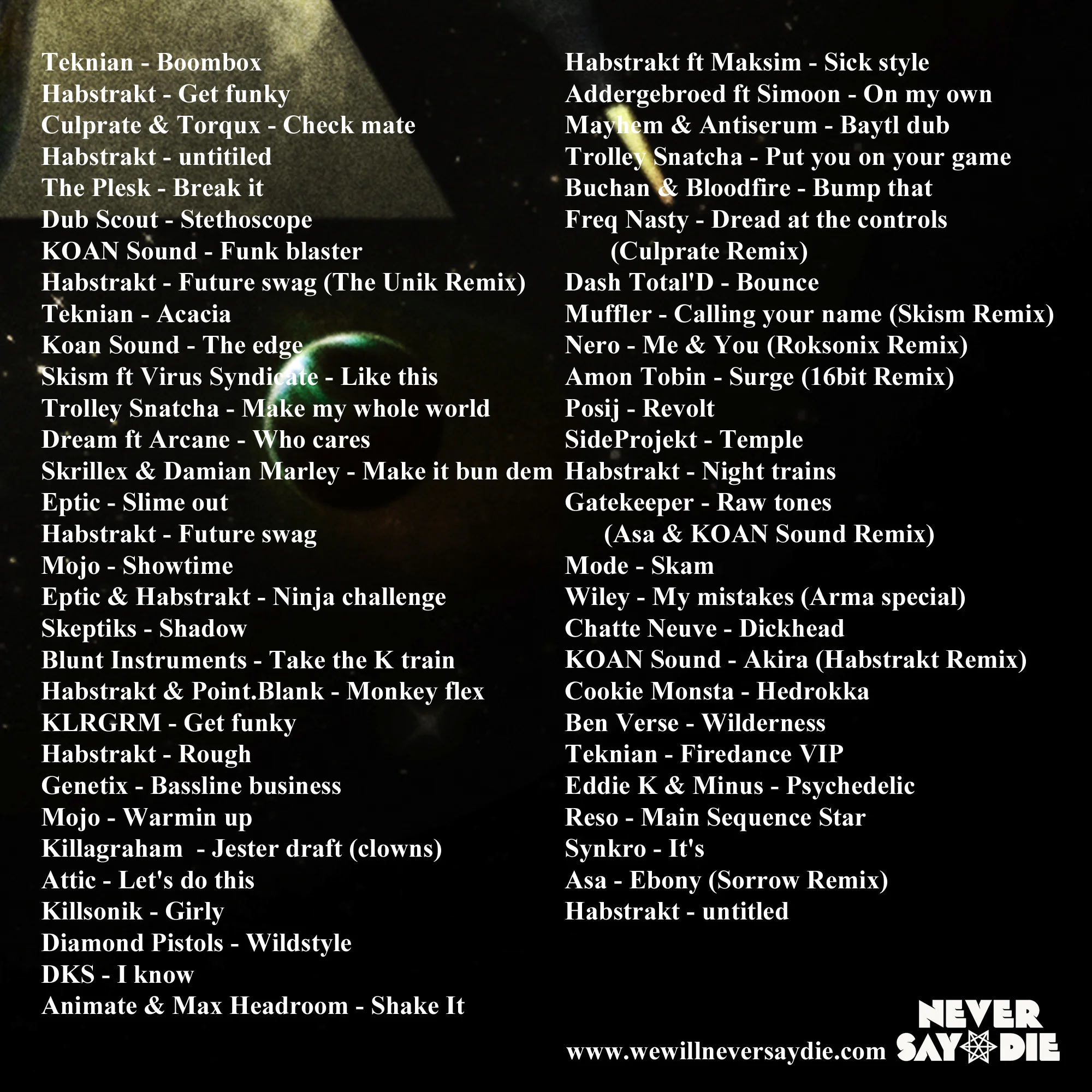 NEVER SAY DIE | remixes