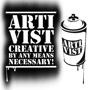 ARTIVIST : creative slogans / graphics & spray video intro <<<