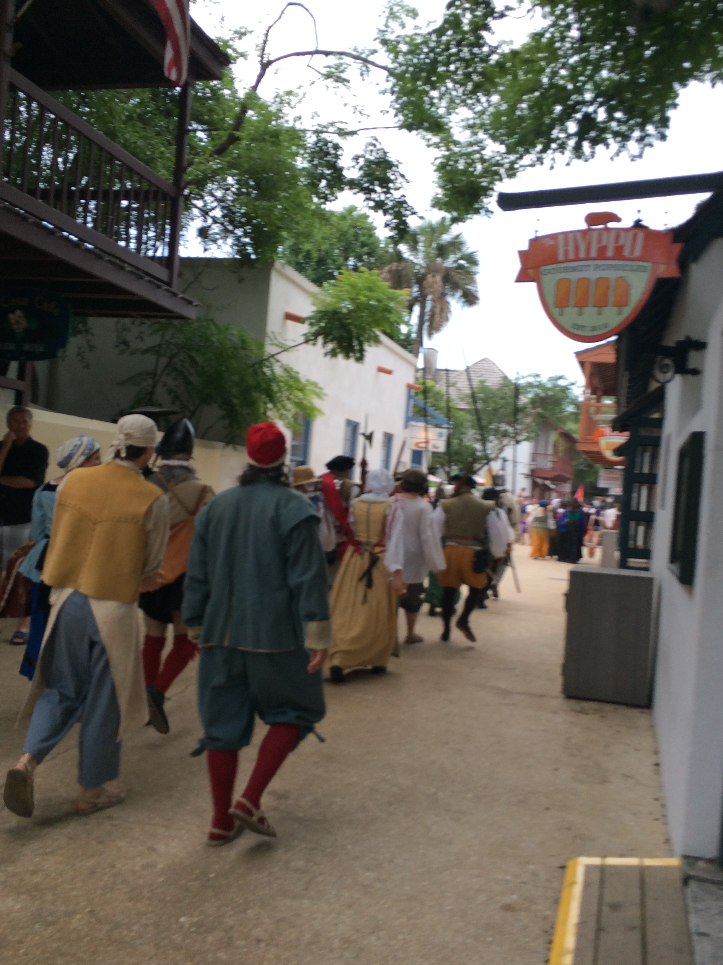 After dinner stroll... with some Spanish settlers.