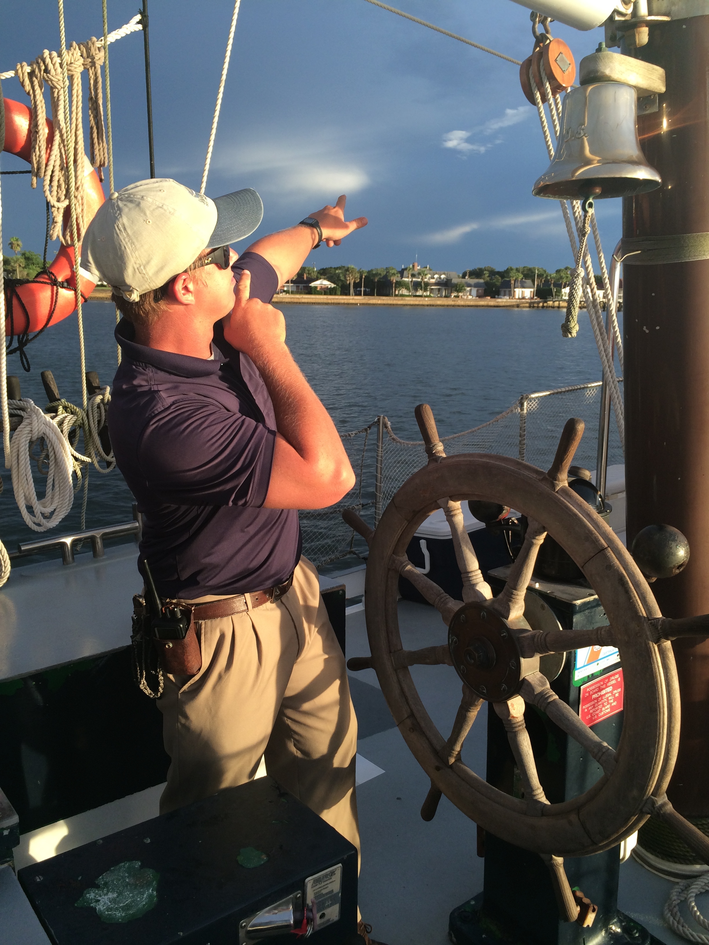 Jon doing his captain thing... sorta