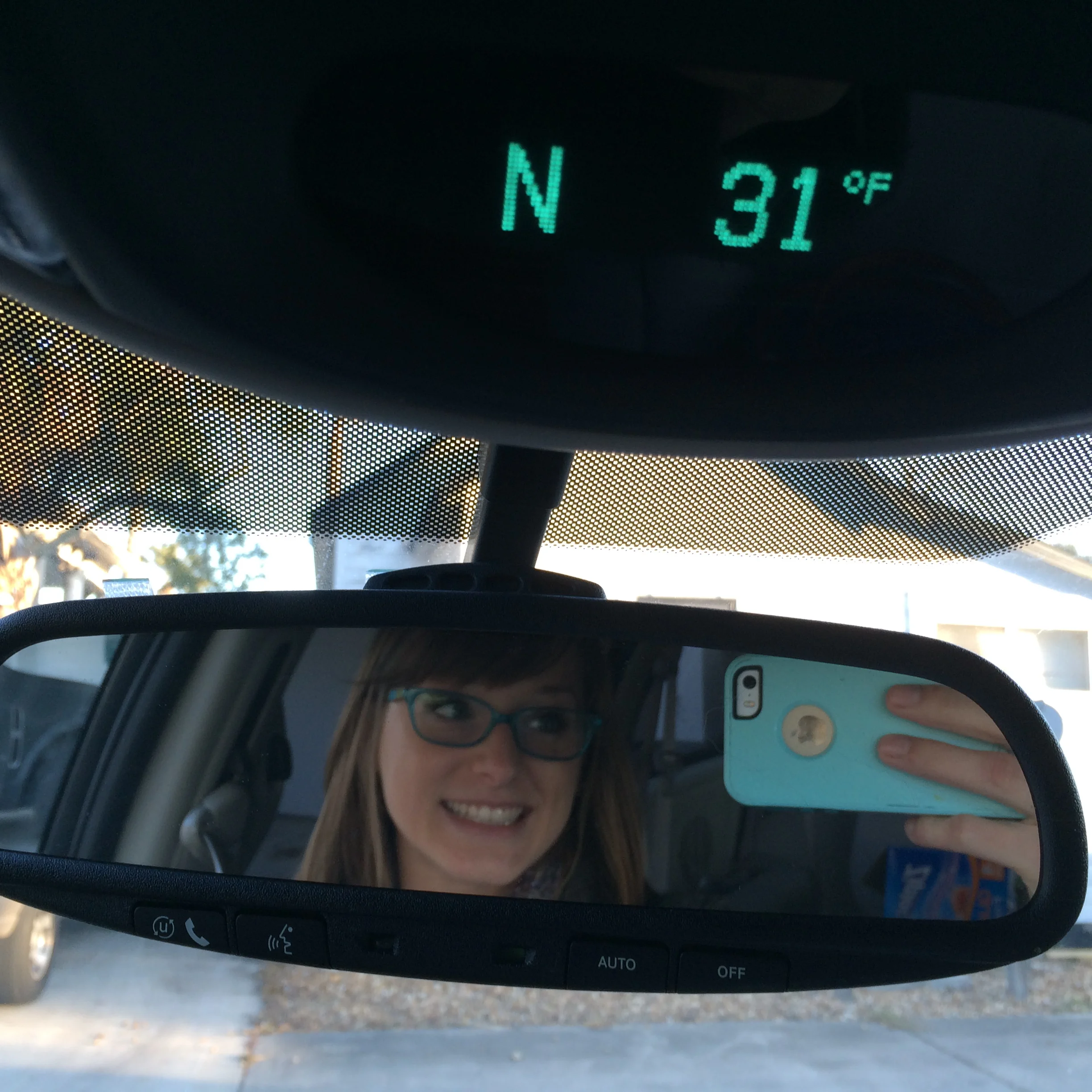 Headed to work... with the seat heaters on.