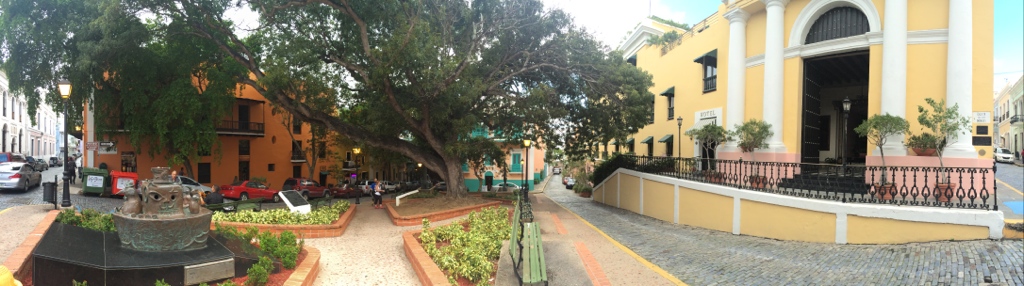 One hotel we stayed at, the Hotel El Convento, is the yellow building. Following the road down the hill was our second, the Hotel Herencia!