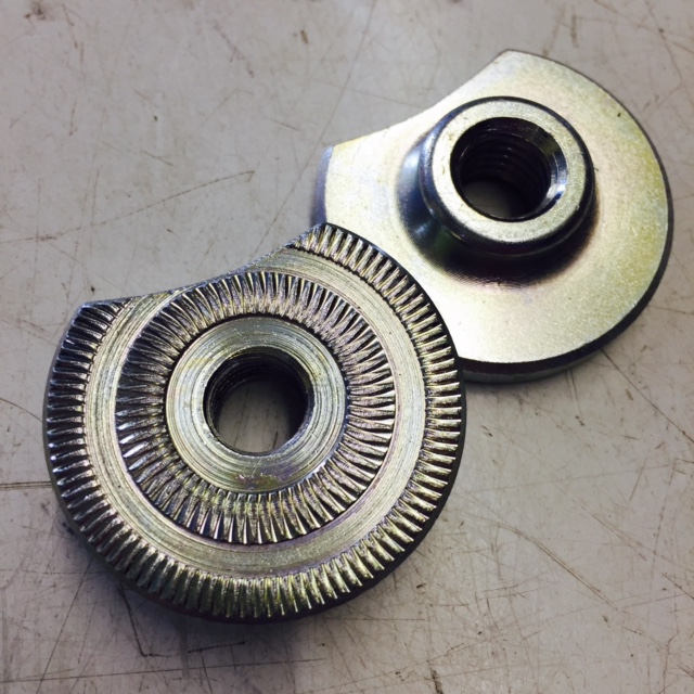 Elite countershaft bolt moon shaped nut, knurled for grip