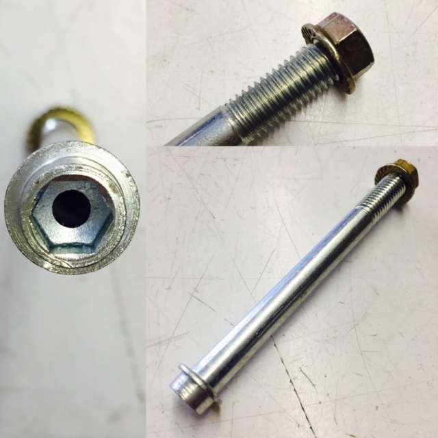 Elite lightweight engine bolt and nut. 12.9 grade hollow M10 X 105mm