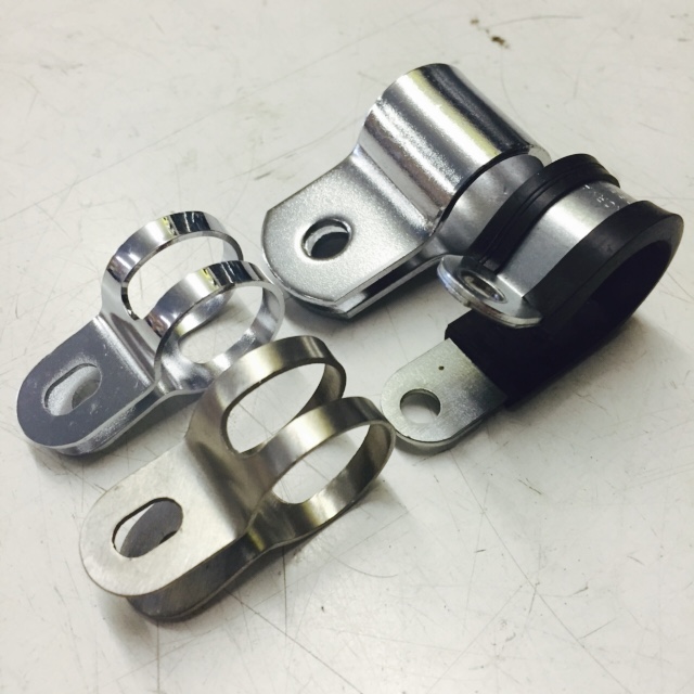 Elite rear frame clips. Chrome, stainless, heavy duty and rubber lined.