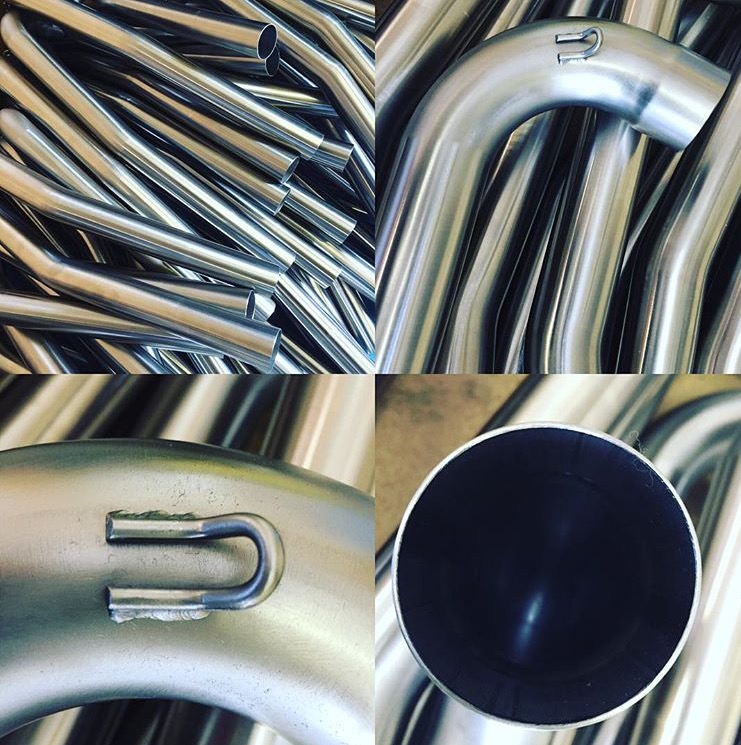 Elite stainless steel exhaust pipe 48mm spigot size G7 shaped