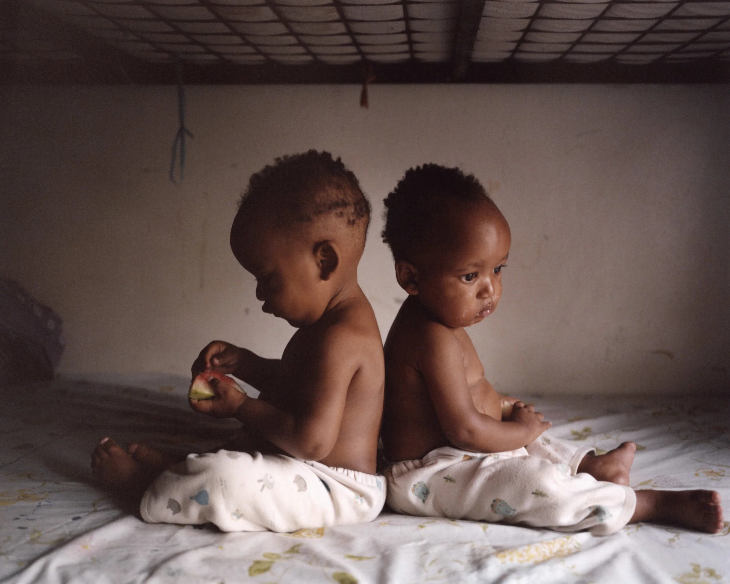  Dylan and Brian, 1 year  The twins were born in late 2020 after their mother had been raped by her stepfather.   They now live in the Maisha Girls Safe House in Nairobi, while their mother goes to school up north. She doesn't want her name mentioned