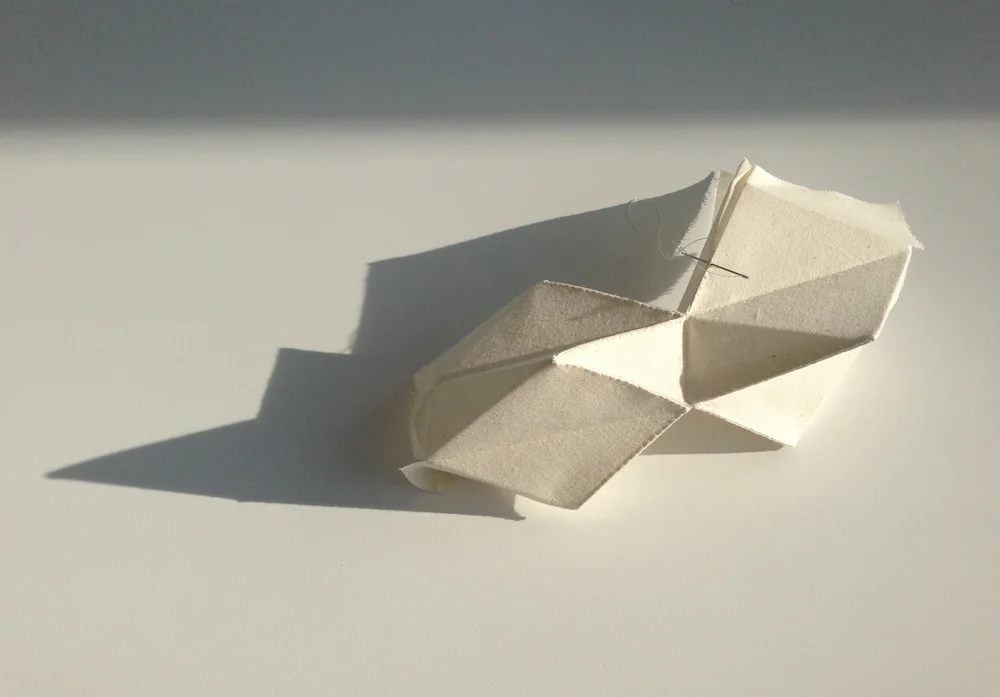 Digitally generated handsewn component for a dress