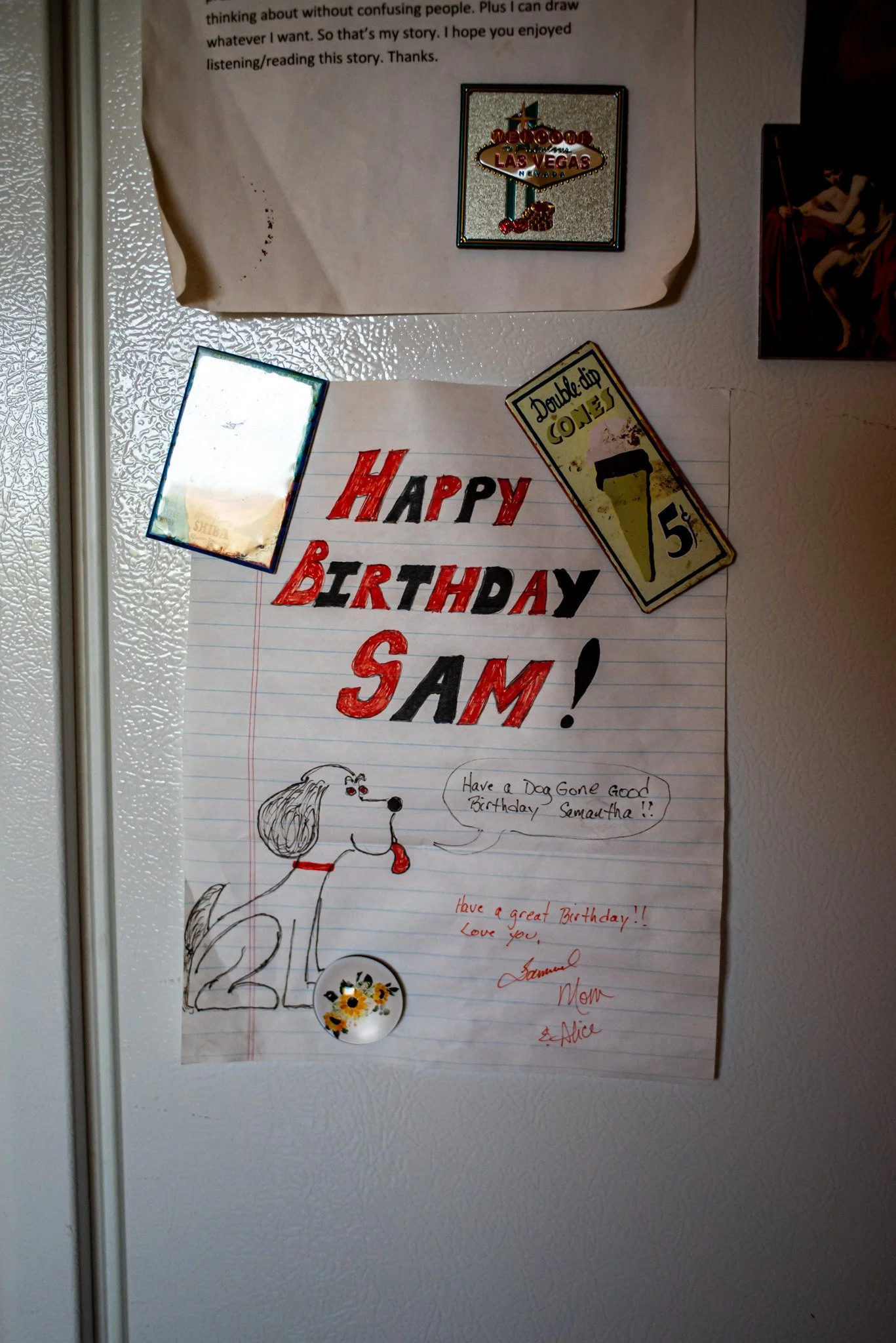 Old birthday card from mom and dad
