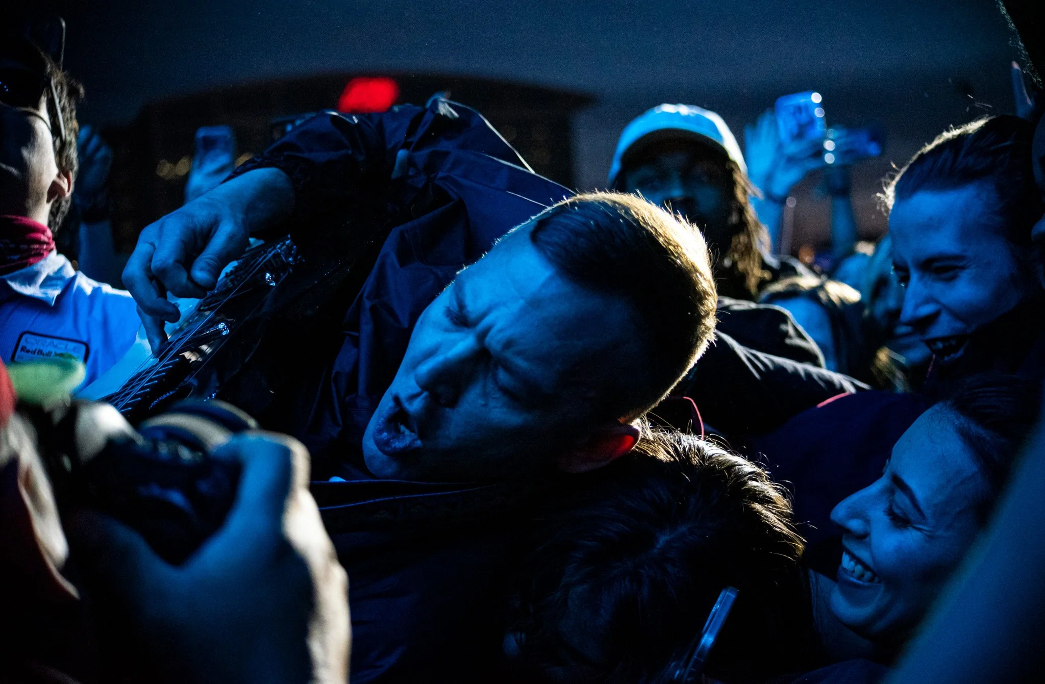 Brad Shultz of Cage the Elephant in the crowd - Innings Fest, Tempe Beach Park, Tempe, AZ - Copyright Chris Ortiz 2026