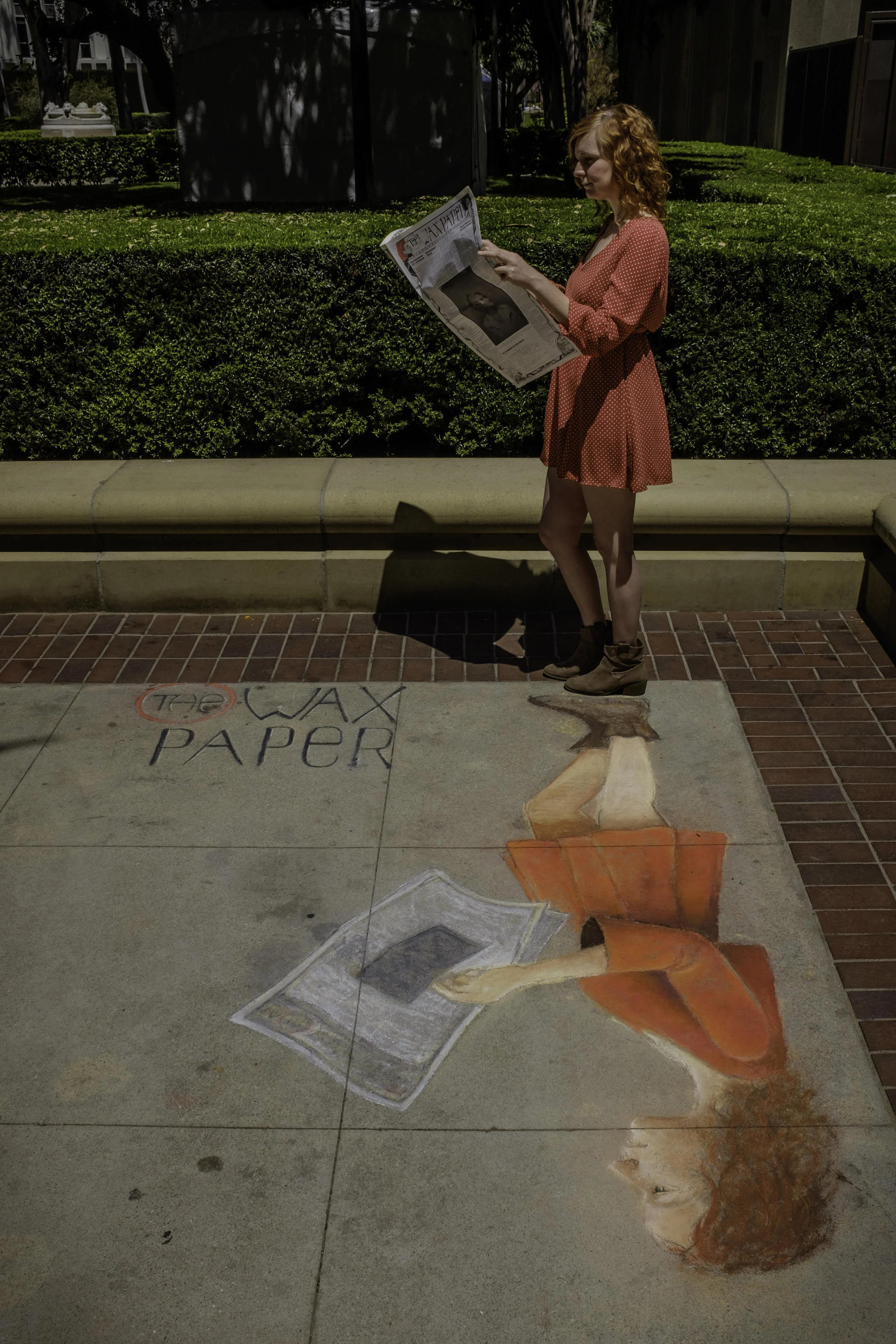 Chalk drawing at the LA Times Book Festival