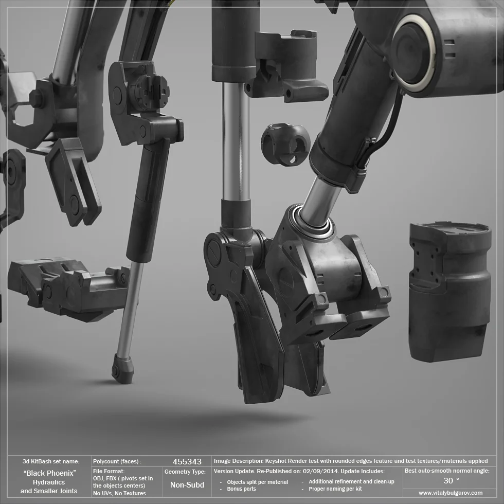 【未使用】BUDDICA PHOENIX BODY BASE Black Phoenix: Hydraulics and Smaller Joints Pack — Vitaly
